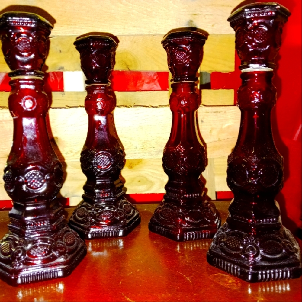 Avon cape cod perfume candleholders